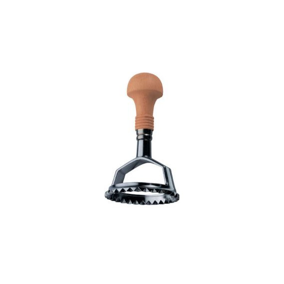 GHIDINI TAGLIARAVIOLI TONDO CROMATO CON MANICO IN LEGNO  CM.6 -1- 