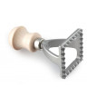 CALDER TAGLIARAVIOLI QUADRATO ALLUMINIO CON MANICO IN LEGNO CM.4X4 -1- 