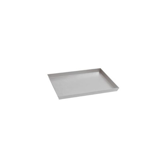 PADERNO TEGLIA RETTANGOLARE ACCIAIO ALLUMINATO BORDO SVASATO CM.40X30 H.3 -1-