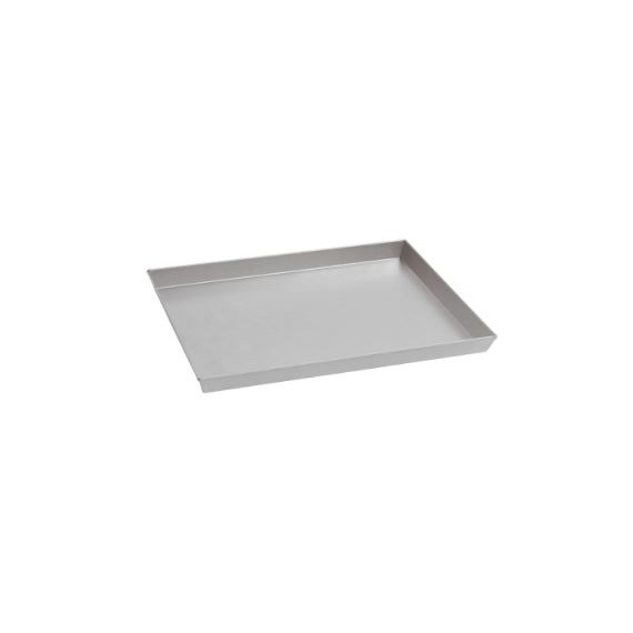 PADERNO TEGLIA RETTANGOLARE ACCIAIO ALLUMINATO BORDO SVASATO CM.65X45 H.3 -1-