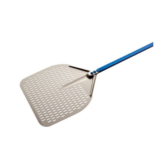 GTL AZZURRA PALA PIZZA RETTANGOLARE FORATA CM.41 MANICO H.180 -1-