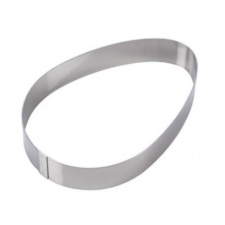 FASCIA INOX UOVA PASQUALE PER TORTA CM.14E8X22 H.4 ML.997 -1-