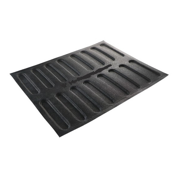 PLUS STAMPO IN SILICONE MICROFORATO ECLAIR CM.12X5 H.6 IMPRONTE 16 PEZZI 2 -1- 