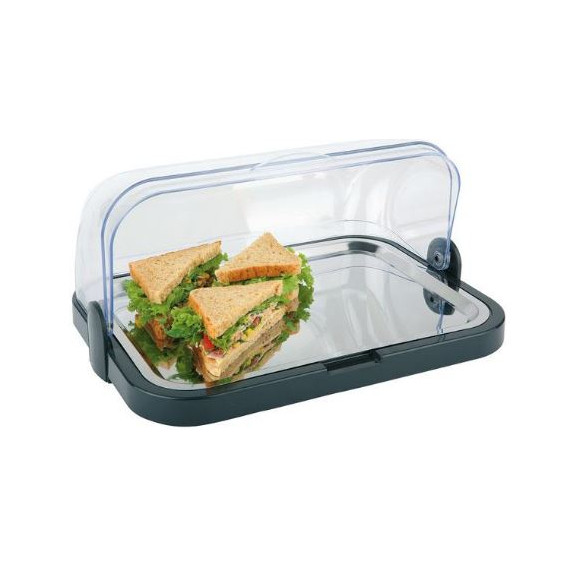 APS VETRINETTA ESPOSITORE CON VASSOIO INOX E GHIACCIO CM.44X32 H.44 -1-