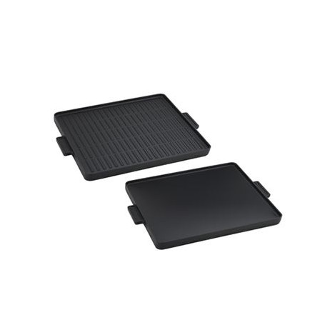 ILSA PIASTRA COTTURA QUADRATA DOUBLE FACE GHISA SMALTATA 2 MANICI CM.30X30 -1-
