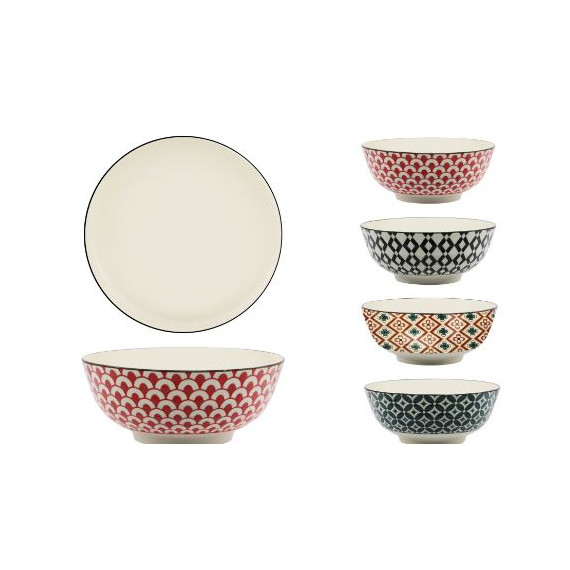 LNS MOSAIK INSALATIERA DECORI MIX  CM.23 H.8E2 -4-